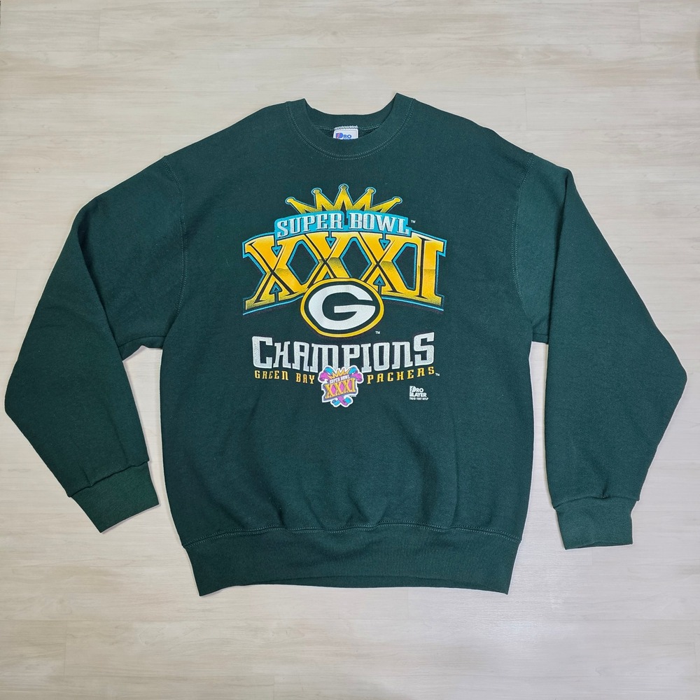 Pro Player Green Bay Packers Super‎ Bowl XXXI Champions Sweatshirt Size XL